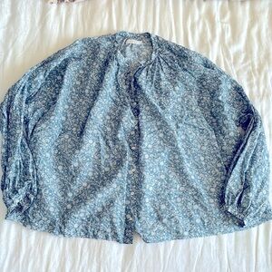 Blue Floral Doen Top Small